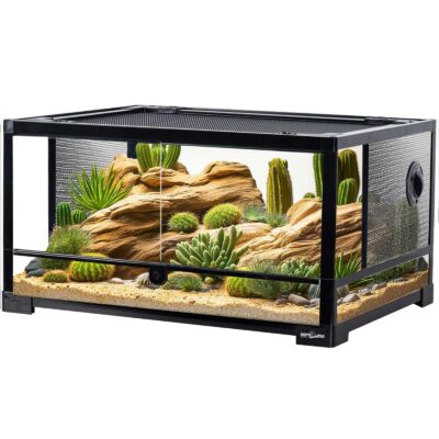 44931.jpg Repti-Zoo Glass Terrarium RK 60x45x32cm - szklane terrarium z metalową siatką