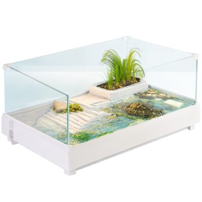 49032.jpg Kruger Meier Turtle Shell Garden - akwarium dla żółwia z wyspą 39x27x17cm