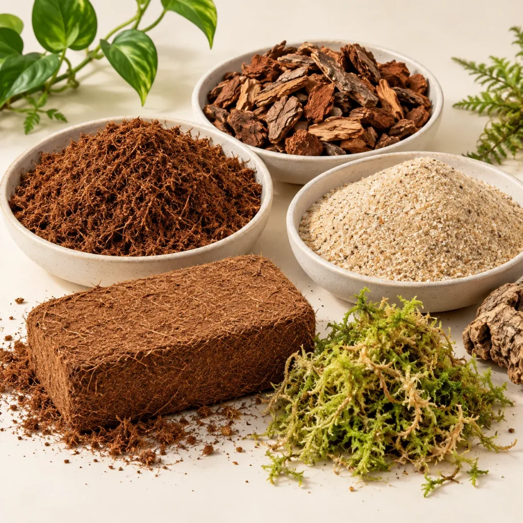 Podłoża do terrarium: włókno kokosowe, kora, piasek i mech